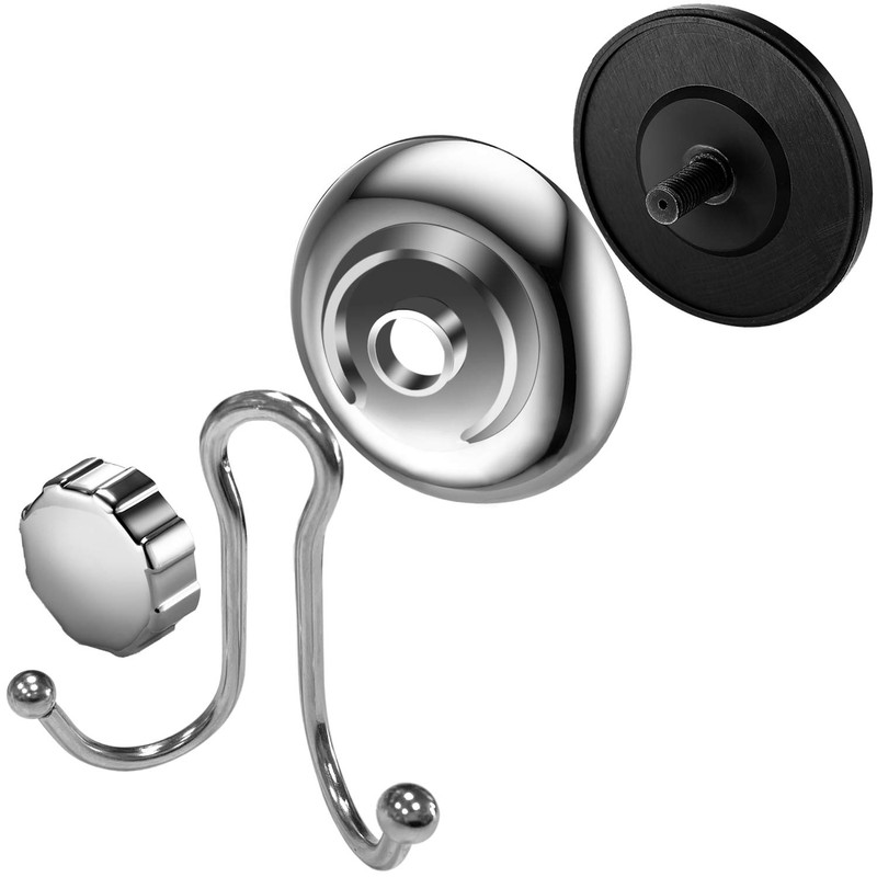 MaxHold Suction Screw 2 Pack Double Robe Hooks - Attach