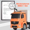 DOUBLE E Benz Licensed Remote Control Garbage Truck Electric Recycling