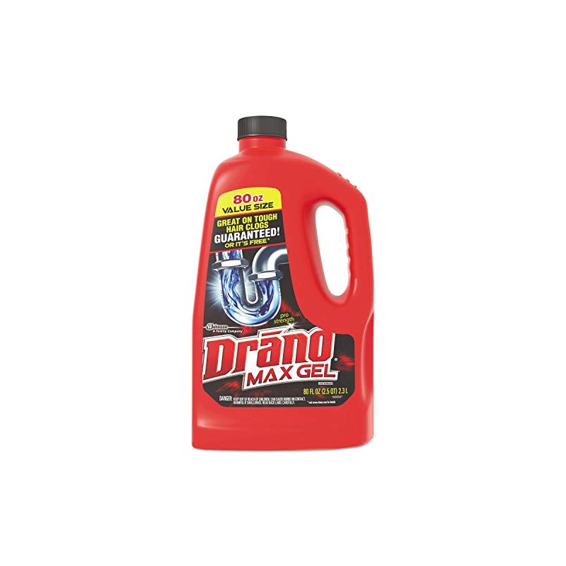Drano Max Gel, Clog Remover, 80-Ounce, 6-Pack