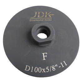 JDK 4 Inch Diamond Resin Filled Cup Wheel Grinding Wheel Insert 12pcs Segments with Thread 5/8“-11 for Granite Stone and Tiles (Fine)