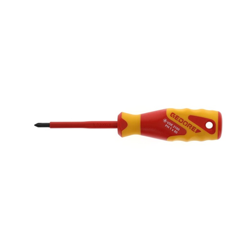 GEDORE VDE Screwdriver Phillips PH1, Screwdriver 1000 V Insulated, Length