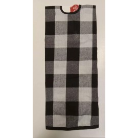 Holiday Time 48" Black, White, Buffalo Check Christmas Tree Skirt And Accessorie