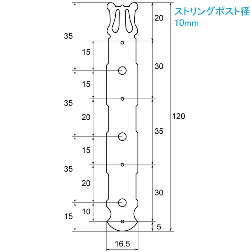 キクタニ 糸巻き ペグ 35mm ナイロン弦用 三連 左右1セット GM-35DG ニッケル