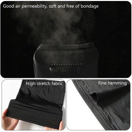 Vanolu Breathable Gaiter Face Mask Neck Gaiter Scarf Dust Sun Protection Face Cover Windproof (Black+Grey)