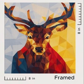 DIY Paint By Numbers Kit – Framed & Unframed (Easy Home Art for All Ages):_Geometric Majesty (Buy 2, Only $7.95 Each!)
