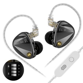 KZ Vader Pro Triple Drivers in Ear Monitor, Tunable Sound HiFi Deep Powerful Bass in Ear Headphone Gaming Earbuds with 4-Level Adjusting Switch Mastering Both Ultra-Low and Ultra-High Frequencies