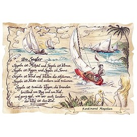 Gift Sailing Sailboat Anniversary Poem Gift/Present, 30 x 21 cm