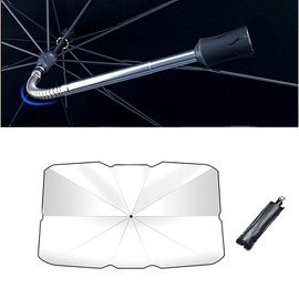 TradeWind Sun Shade Sun Shade Parasol Windshield Front Cover Car Shade for Sleeping in the Car Light Shielding Heat Shielding Folding (L, Curved Pattern)