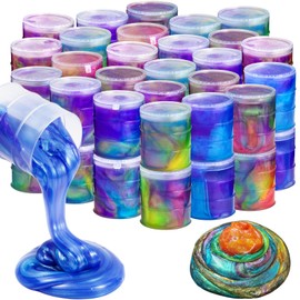 48 Pack Barrel of Slime - Galaxy Sludgy Gooey Fidget Kit for Sensory Party Favor Gifts Slime Stress Relief Toy Scented Sludge Toy for Kids