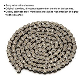 Gorgeri 158 Link Chain, Bicycle Chains 25H 158Links Stainless Steel Chain Suitable for 47cc 49cc Pocket Bike Mini Quad ATV Scooter, Pocket Bike Chain Lock 25h 100 Links