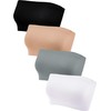 Geyoga 4 Sujetadores Bandeau sin Tirantes (Colores Elegantes, L)