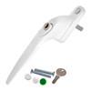 White Yale UPVC Window Handle Inline Double Glazing Universal Key