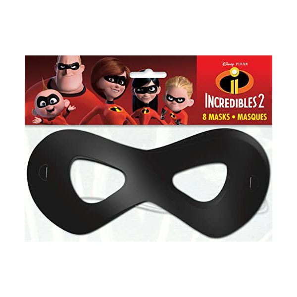 Unique The Incredible 2 Movie Party Masks, 1 Pack, Multi