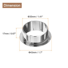 QUARKZMAN 4-Piece Cable Hole Cover, 35mm (1-3/8") ABS Office Desk Cable Wire Cable Grommet, Cable Organizer for Office Desktop Wire, Silver