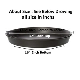 7" to 20" inch Base Commercial Heavy Duty Noon Stick Hard Coated Pizza Pan 1.5” Deep Taped (16" inch Base)