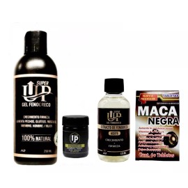 super up Pack X4 Gel Fenogreco Y Maca Black Y Aceite