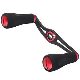VISPREA Reel Parts Bait Reel Handle EVA Knob Aluminum Alloy Crank Custom Parts Replacement for Shimano Daiwa Daiwa Abu Garcia Abu Garcia Yu376 (Red)