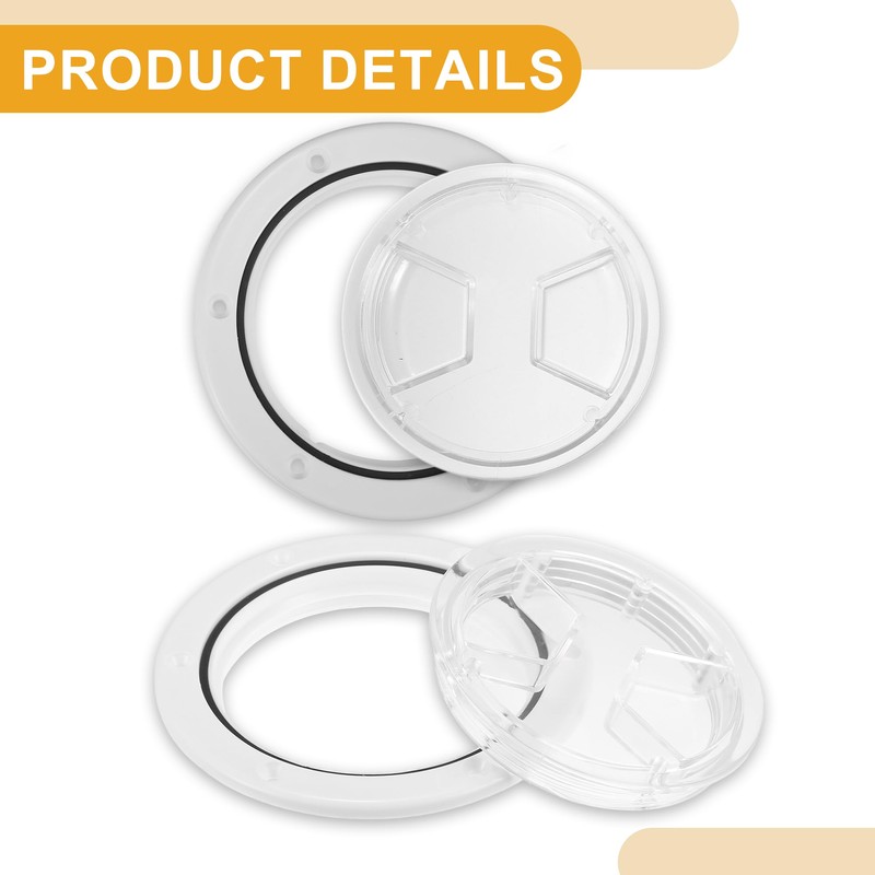 Partuto 1pc 4" Universal Boat Inspection Deck Plate Hatch -