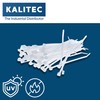 Pack of 100 Kalitec Cable Ties, Natural, 160 mm x
