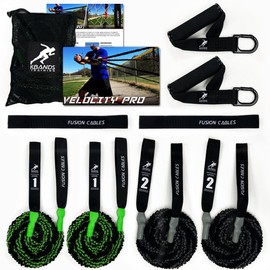 Kbands Fusion Cables Velocity Trainer (Baseball - Softball Resistance Arm Bands for Strength and Velocity) (Beginner 13 Years or Younger)