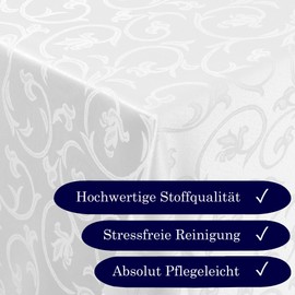 Damask Tablecloth Non-Iron Baroque Decoration Design Jacquard Table Cloth Many Sizes &and Colours