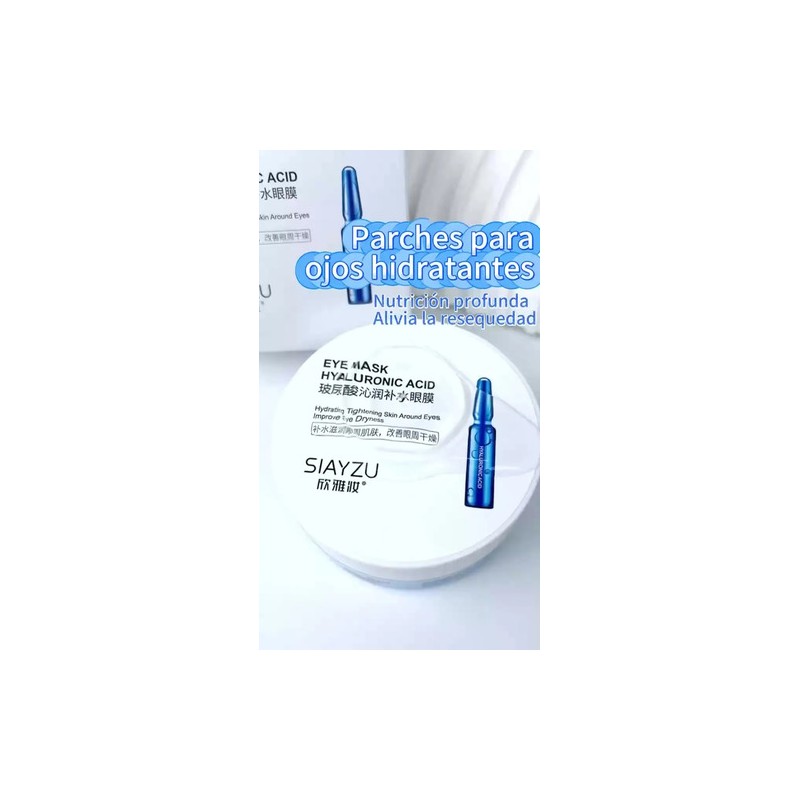 2pcs Parches Hydrogel Contorno Ojos Acido Hialuronico