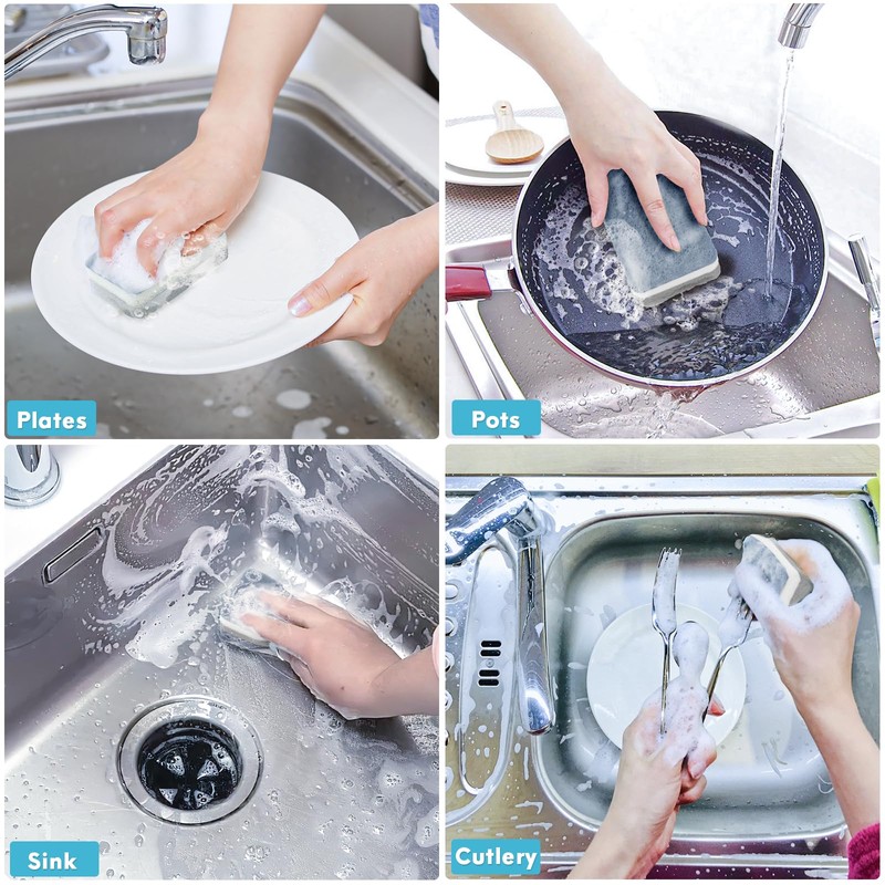Alyvisun, Soap Dispenser Kitchen, Dish Soap Dispenser with Sponge Holder,