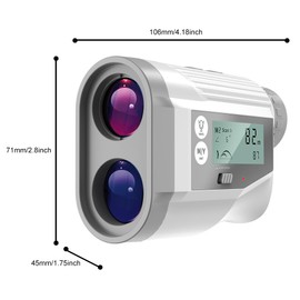 AquilaPro Professional Golf Laser Rangefinder with Slope, HD Touchscreen, Flag Lock, Vibration, and Voice Broadcasting - 600M Range - USB Rechargeable - Memory Storage - Perfect for Golf Tournaments