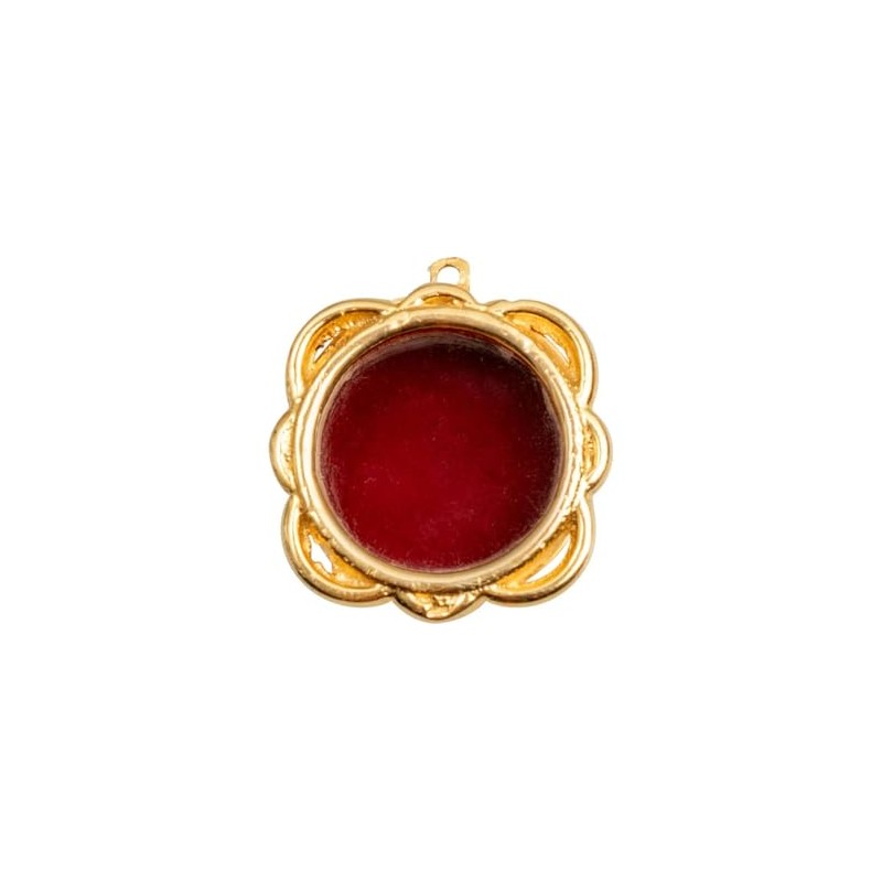 LivuX Mini Brass Gold Plated Reliquary - Diameter 2.5 cm