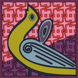 Images d'Orient Coaster Birds of Paradise Pink 9x9cm PVC 50g Washable Shatterproof Heat Resistant Compatible with Most Cookware