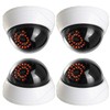 MaximalPower Fake CCTV Security Dummy Dome Camera with Red LED