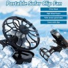 Unbranded Lightweight Adaptable Economical Stylish Solar-Powered Clip-On Fan with Hat