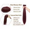 S-noilite Clip in Hair Extension Human Hair Double Weft Burgundy