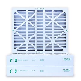 20x25x4 Air Filter MERV 10 by Glasfloss Industries Z-Line Series Pleated Filter (3-Pack) ZLP20254 - Made in USA