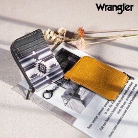 Montana West Wrangler Card Wallet for Women Boho Aztec Credit Card Holder with Zipper Pocket WG2203A-W005BK