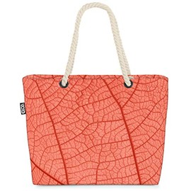 VOID Leaf Pattern Beach Bag Shopper 58 x 38 x 16 cm 23L XXL Shopping Bag Travel Bag Beach Bag