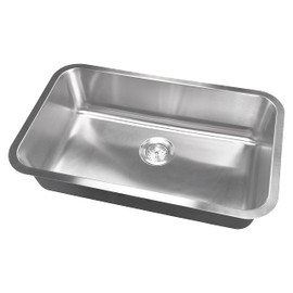 MSI 30 Inch Undermount Single Bowl 18 Gauge Stainless Steel Kitchen Bar Sink and Strainer