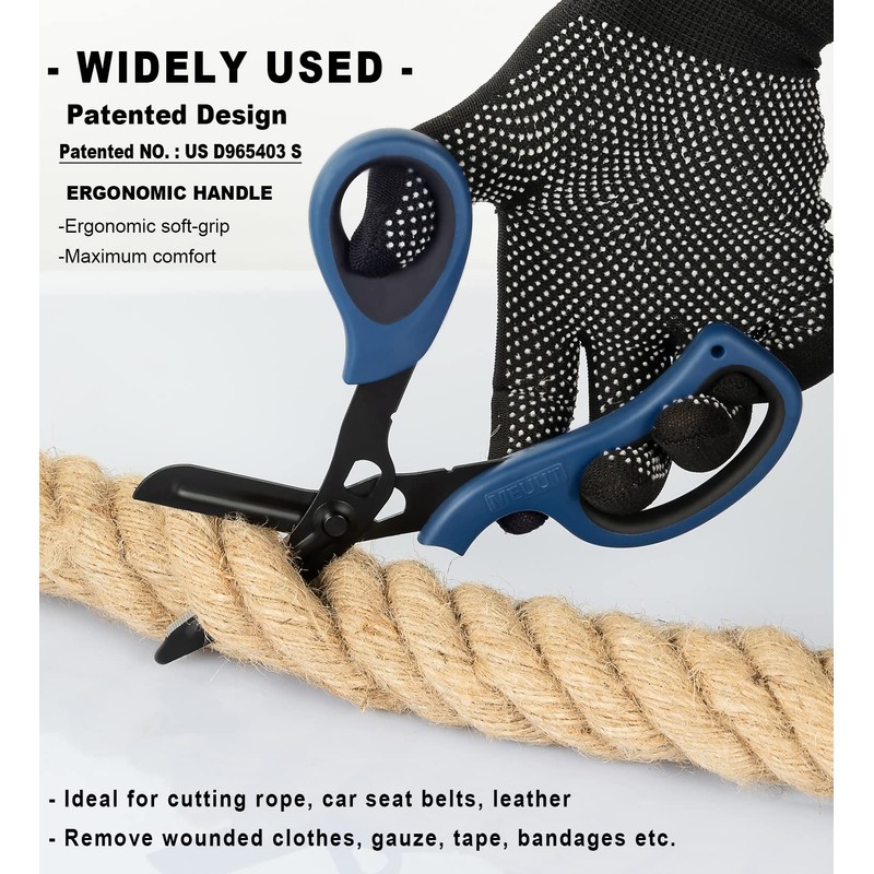 MEUUT 2 Pack Trauma Shears Panted Bandage Scissors for Left