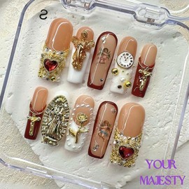 NailPhoria｜SURPRISE DEAL Collections (70 Styles) acrylic press nails:_Your Majesty_S
