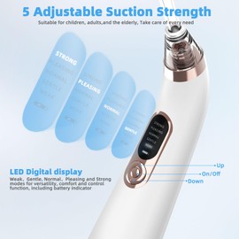 Voraiya Electronic Tonsil Stone Remover Vacuum,10 in 1 Tonsil Stone Removal Kit, 5 Modes Tonsil Stone Cleaner Instant Suction Tool, Easy to Use, Fight Bad Breath, Mouth Cleaning Oral Care (White)