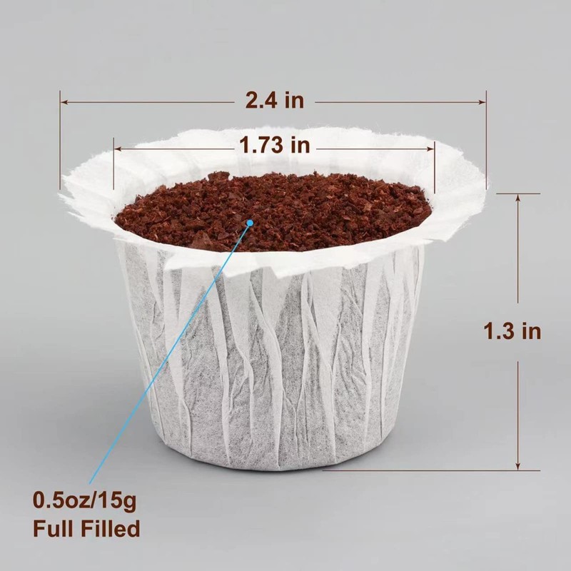 Haetyly 100 Count Disposable Coffee Paper Filters Compatible with Keurig