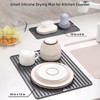 Dish Drying Mat, Silicone Drying Mat for Kitchen Counter, Food