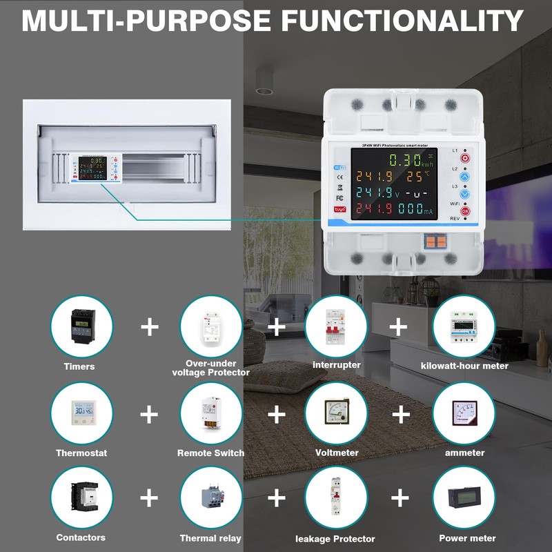 Electric Meter 3 Phase 100 A 380 V AC Three-Phase