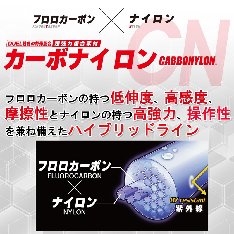 DUEL(デュエル) HARDCORE(ハードコア) カーボナイロンライン 10Lbs. HARDCORE QUICK SHOT CN 150m 10LbS.