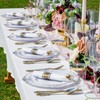 Nervure 350PCS Gold Plastic Plates - Gold Plastic Dinnerware Sets