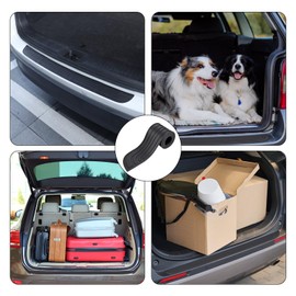 Zocipro Car Rear Bumper Protector, Universal Flexible Rubber Bumper Guard Protector, Anti-scratch Rear Bumper Protector Strip Suitable for Car Pickup SUV Truck (Black, 41" x 3.5")