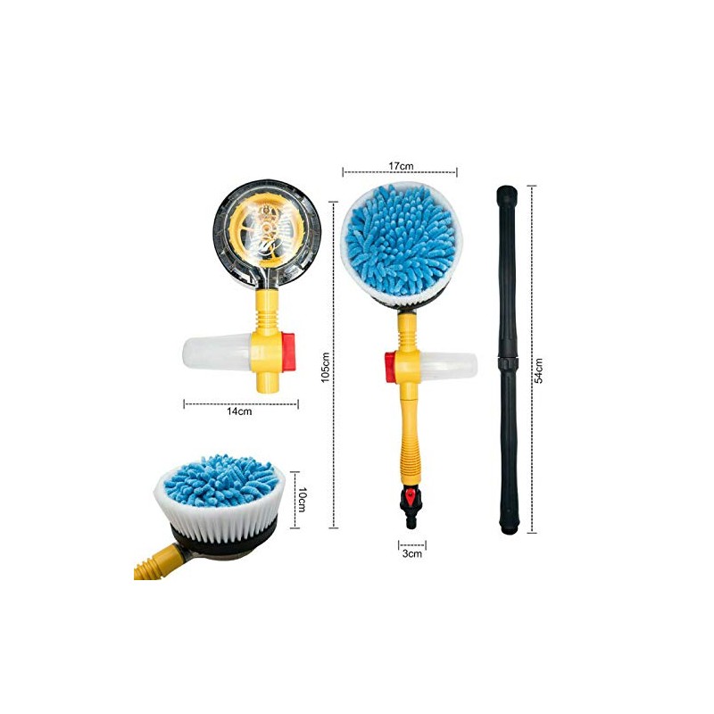 MACHSWON High Pressure Car Wash Brush Rotating Sponge Extendable Hose
