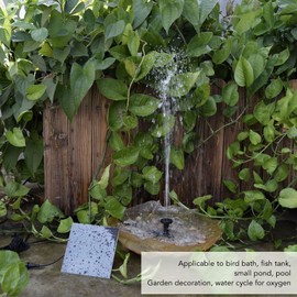 Haofy Bomba de Fuente de Agua Solar Kit de Fuente de Baño para Pájaros Sumergible Pequeño para Exteriores para Estanque Jardín Piscina 120 Cm Elevador Baño para Pájaros, Pecera,