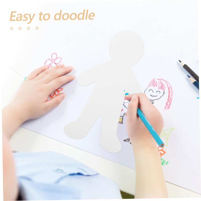 Angoily 20pcs People Pattern Cutouts Cardboard Paper Doll Cutouts for