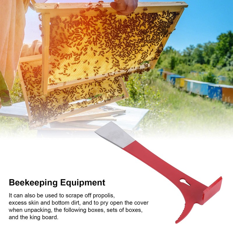 Stainless Steel Bee Hive Tool, Portable J Hook Bee Frame